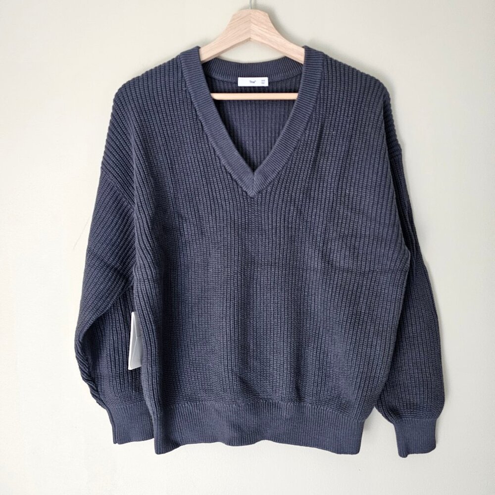 Aritzia TNA Beacon Sweater - 2021 - Inky Grey - Sz XXS - NWT